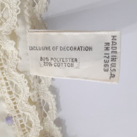 Vintage 1970s Komar Nightgown & House Coat Robe Set Embroidered Peignoir S/M - Picture 7 of 16